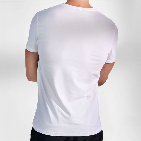 Lebra Men's White V-Neck Short Sleeve Shirt - Picture 3 of 10